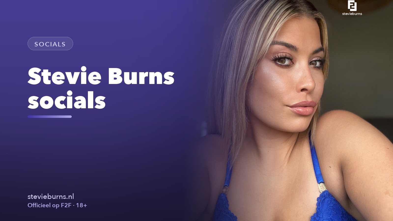 Stevie Burns op Instagram en TikTok: haar echte accounts